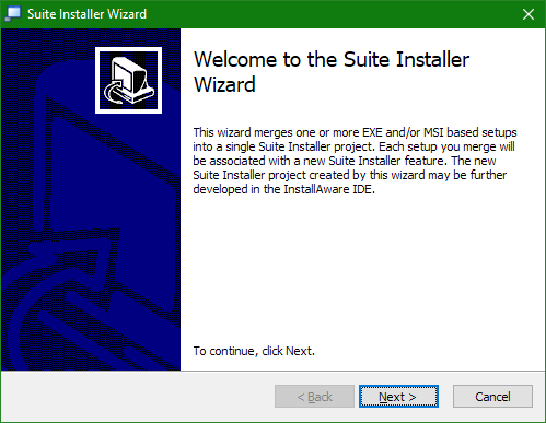 A typical installer wizard on Windows